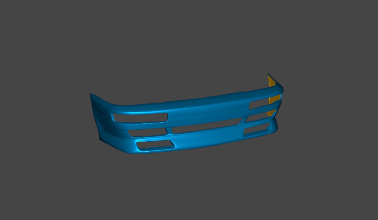 The finished scan mesh, ready to develop new parts against in CAD.