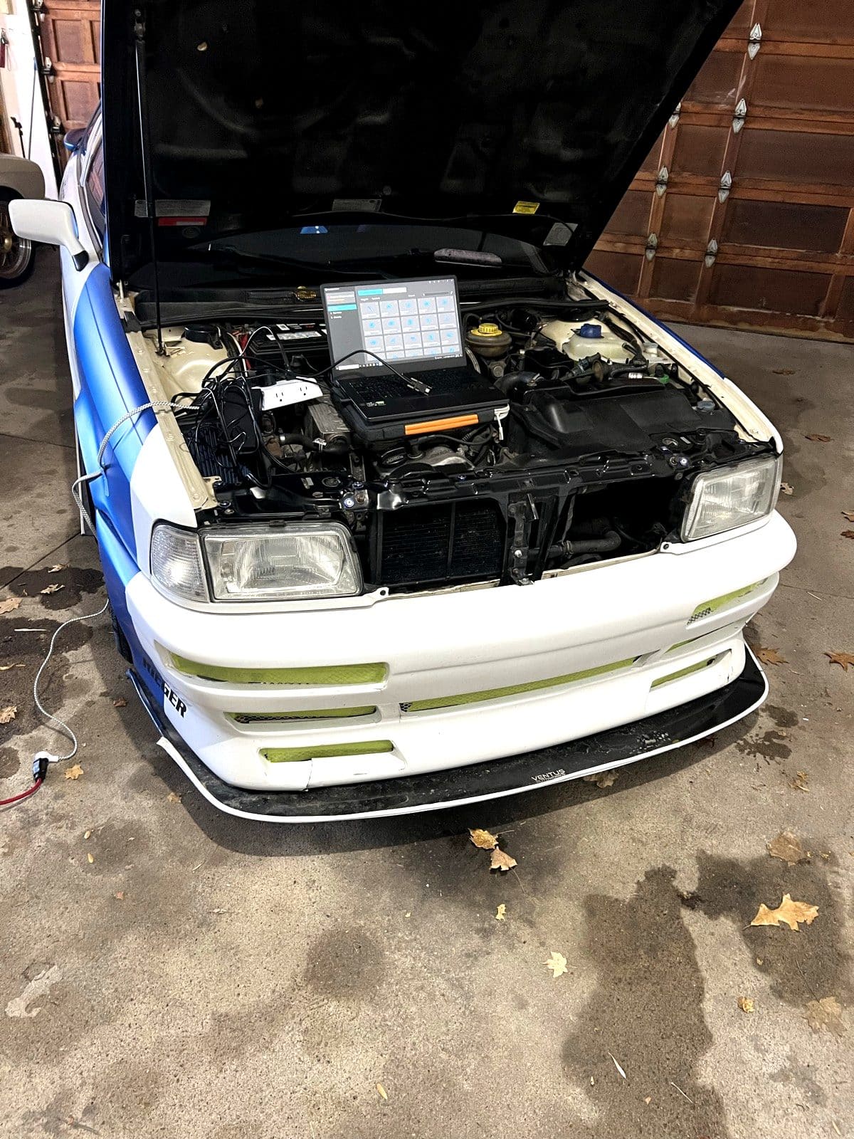 The Audi 90 before scanning — a rare front end you can't simply reorder.